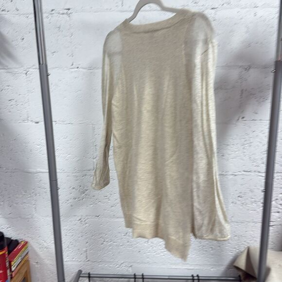 Cotton by Autumn Cashmere Beige LIKE NEW Lightweight Long Sleeve Top - Medium - Picture 4 of 4